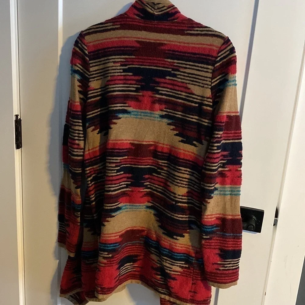 Lucky Brand Aztec Western Pattern Cardigan EUC
